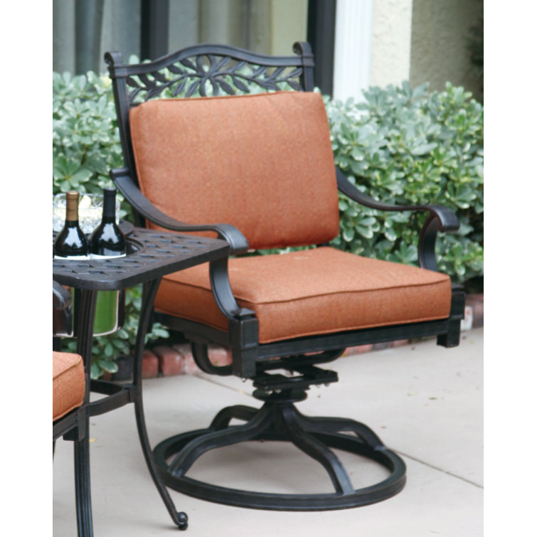Astoria Grand Fairmont Swivel Patio Dining Chair with Cushion Wayfair.ca